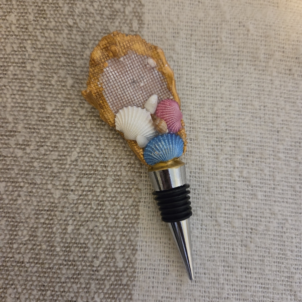 Oyster Shell Wine Bottle Stopper